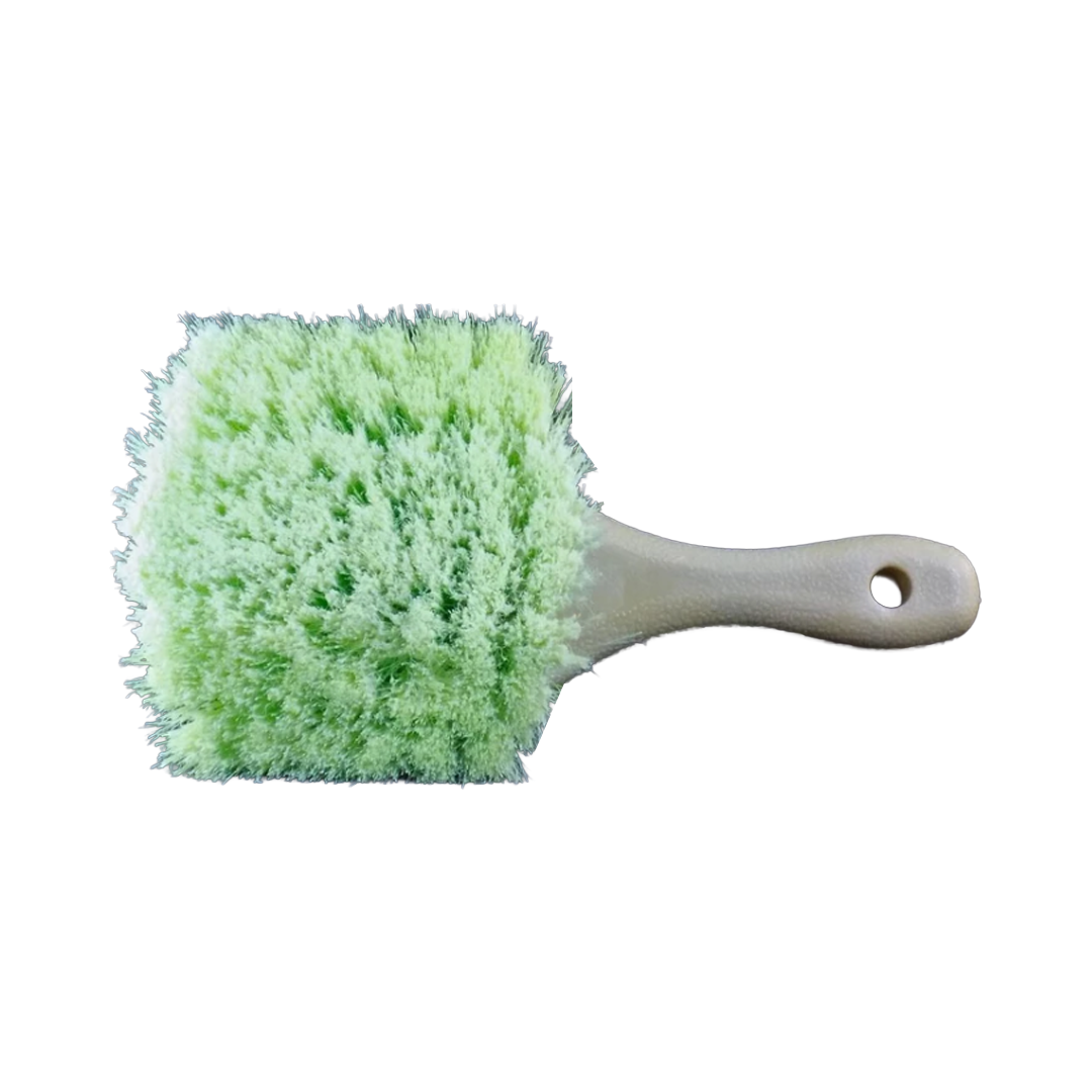 Short Handle Green Flag Tippped Brush