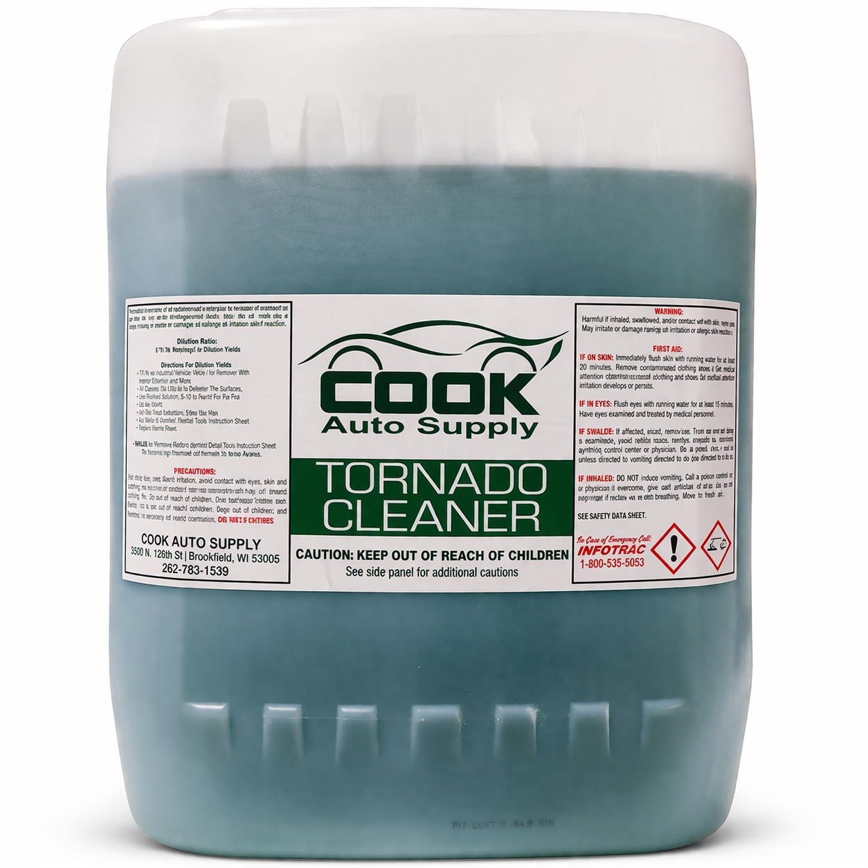 COOK Auto Supply Tornado Cleaner-Five Gallon