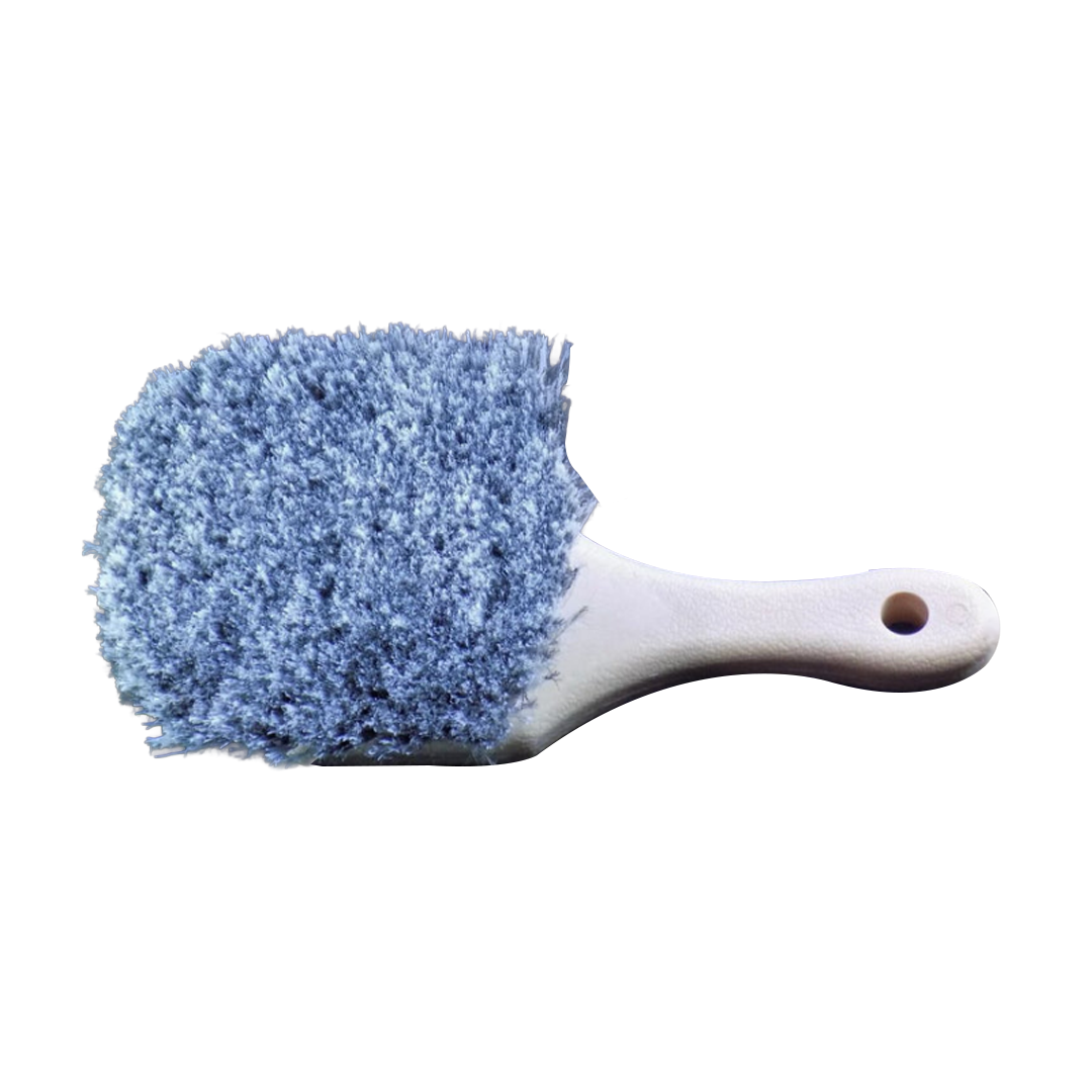 Short Handle Gray Flagged Tipped Brush