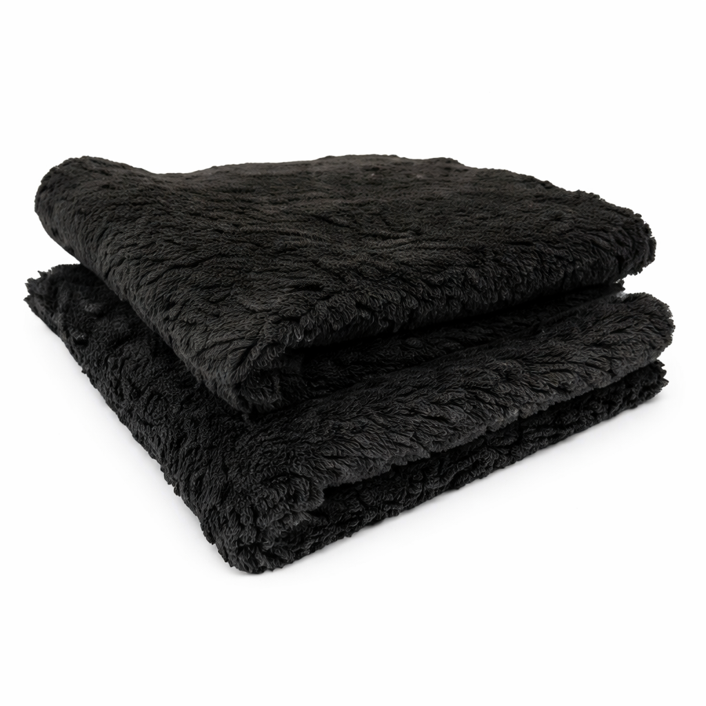 Black Ultra Plush Edgeless Microfiber-12pk