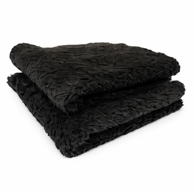 Black Ultra Plush Edgeless Microfiber-12pk