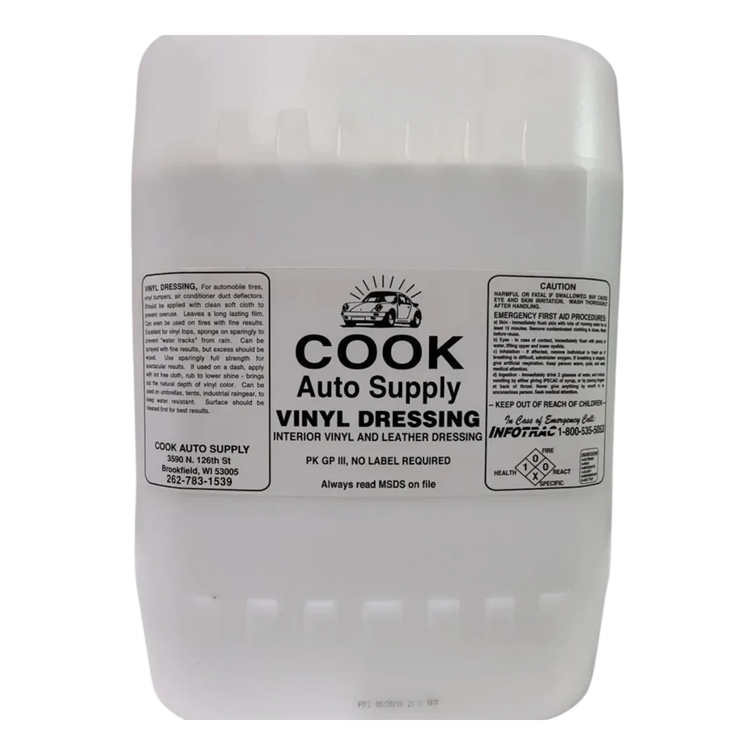 Cook Auto Supply Premium Vinyl Dressing - 5 gallon