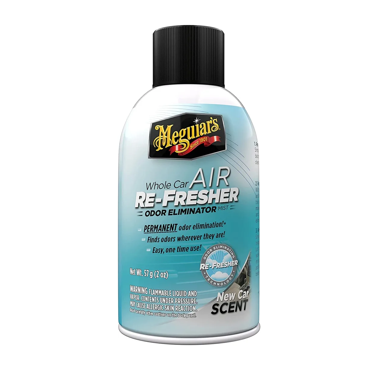 Meguiar's Whole Air Re-Fresher Odor Eliminator Mist, New Car Scent,